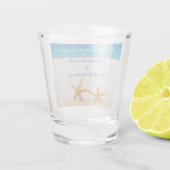 ビーチ結婚式2砂の中のヒトデ結婚ィッシュ ショットグラス (裏面)