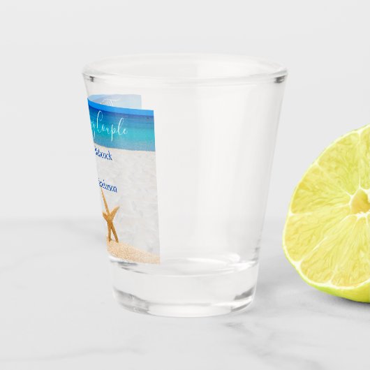 ビーチ結婚式2砂の中のヒトデ結婚ィッシュ ショットグラス (右)