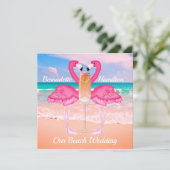 ビーチ結婚式2 招待状 (スタンド正面)