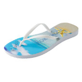 ビーチ結婚式|のビーチサンダル|の花嫁の名前|の海 ビーチサンダル (アングル)