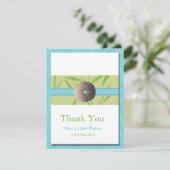 ビーチ結婚式 – アクアブルーサンキューカード サンキューカード (スタンド正面)