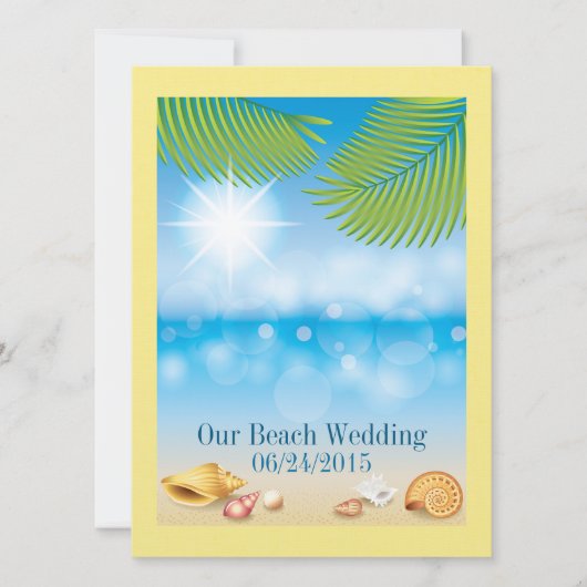 ビーチ結婚式/イベント- SRF 招待状 (正面)