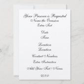 ビーチ結婚式/イベント- SRF 招待状 (裏面)