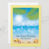 ビーチ結婚式/イベント- SRF 招待状 (正面/裏面)