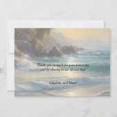 ビーチ結婚式 サンキューカード (裏面)