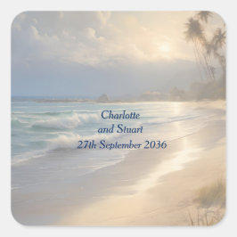 ビーチ結婚式 スクエアシール