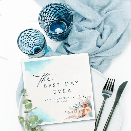 ビーチ結婚式 スタンダードカクテルナプキン