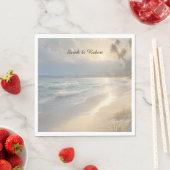 ビーチ結婚式 スタンダードランチョンナプキン (インサイチュ)