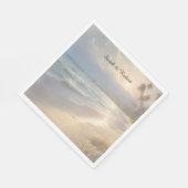 ビーチ結婚式 スタンダードランチョンナプキン (角)