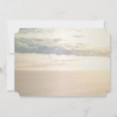 ビーチ結婚式、ストリングライツシーシェル招待状 招待状 (裏面)