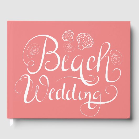 ビーチ結婚式 |テキストの追加 ゲストブック (正面)