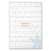 ビーチ結婚式 |テーブル名の設定 |テーブルカード テーブルナンバー (裏面)