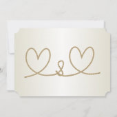 ビーチ結婚式、ネイビーストライプロープ、日付の保存 セーブザデート (裏面)