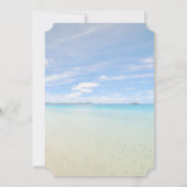 ビーチ結婚式、パーム、シースターブライダルシャワー 招待状 (裏面)