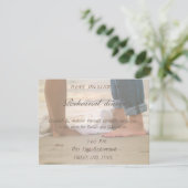 ビーチ結婚式、フットリハーサルディナー 招待状 (スタンド正面)