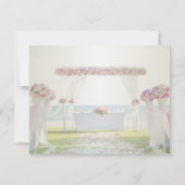 ビーチ結婚式、フローラリハーサルディナー 招待状 (裏面)