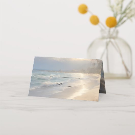 ビーチ結婚式 プレイスカード (裏面)