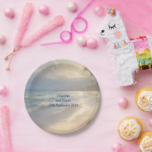 ビーチ結婚式 ペーパープレート (パーティー)