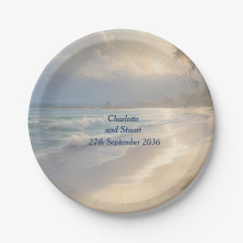 ビーチ結婚式 ペーパープレート