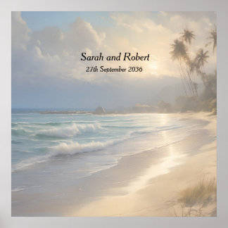 ビーチ結婚式 ポスター