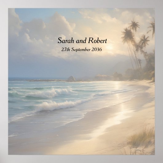 ビーチ結婚式 ポスター (正面)