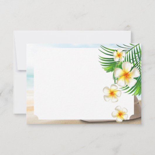 ビーチ結婚式・ミセスさん – ありがとう サンキューカード (裏面)