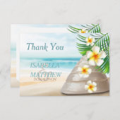 ビーチ結婚式・ミセスさん – ありがとう サンキューカード (正面/裏面)