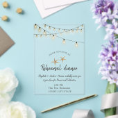 ビーチ結婚式、ライツシーシェルリハーサルディナー アクリル招待状 (インサイチュ (ウェディング))