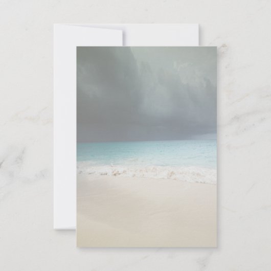 ビーチ結婚式、ライツシーシェルリハーサルディナー 招待状 (裏面)