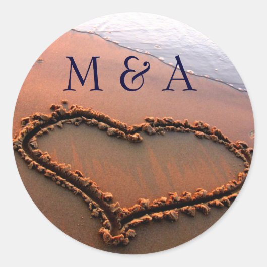 ビーチ結婚式 ラウンドシール (正面)