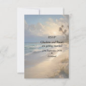 ビーチ結婚式 出欠カード (正面)
