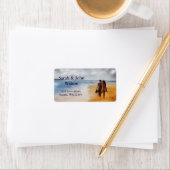 ビーチ結婚式、差出人住所ラベル ラベル (インサイチュ)