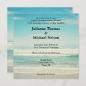 ビーチ結婚式 招待状 (正面/裏面)