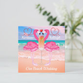 ビーチ結婚式 招待状 (スタンド正面)