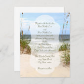 ビーチ結婚式 招待状 (正面/裏面)