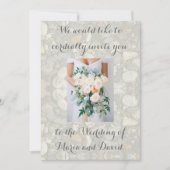 ビーチ結婚式 招待状 (正面)