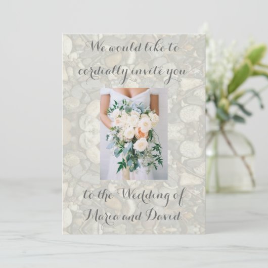 ビーチ結婚式 招待状 (スタンド正面)