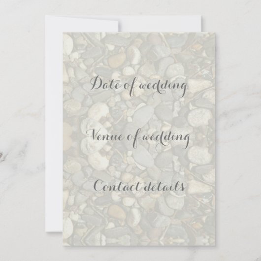 ビーチ結婚式 招待状 (裏面)