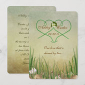 ビーチ結婚式 招待状 (正面/裏面)