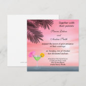 ビーチ結婚式 招待状 (正面/裏面)