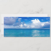 ビーチ結婚式 | 搭乗パスチケット – 宛先 招待状 (裏面)