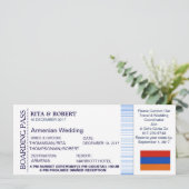 ビーチ結婚式 | 搭乗パスチケット – 宛先 招待状 (スタンド正面)