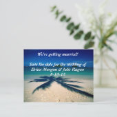 ビーチ結婚式 案内ポストカード (スタンド正面)