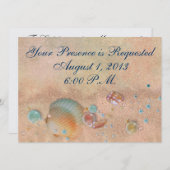 ビーチ結婚式- SRF 招待状 (正面/裏面)