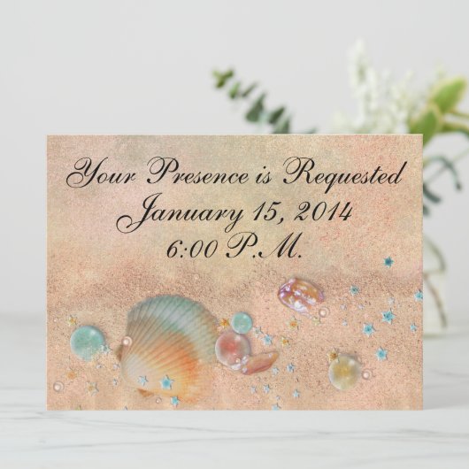 ビーチ結婚式- SRF 招待状 (スタンド正面)