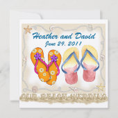 ビーチ結婚式- SRF 招待状 (正面)