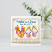 ビーチ結婚式- SRF 招待状 (スタンド正面)