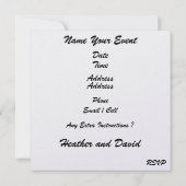 ビーチ結婚式- SRF 招待状 (裏面)