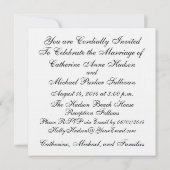 ビーチ結婚式- SRF 招待状 (裏面)