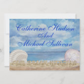 ビーチ結婚式- SRF 招待状 (正面)